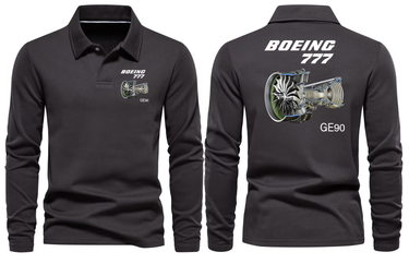 BOEING 777 LONG SLEEVE POLO